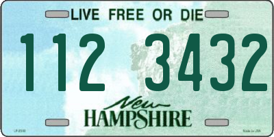NH license plate 1123432