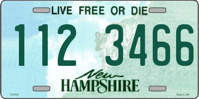 NH license plate 1123466