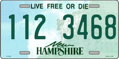 NH license plate 1123468