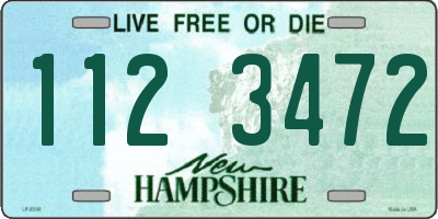 NH license plate 1123472