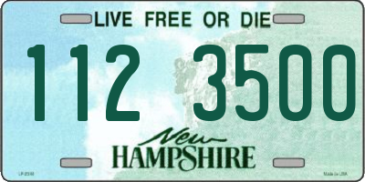 NH license plate 1123500