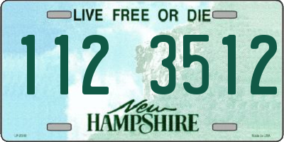 NH license plate 1123512