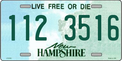 NH license plate 1123516