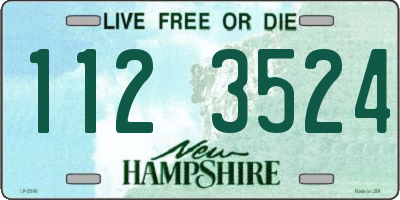 NH license plate 1123524