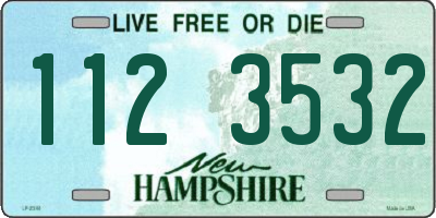 NH license plate 1123532