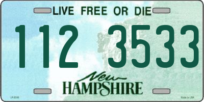 NH license plate 1123533