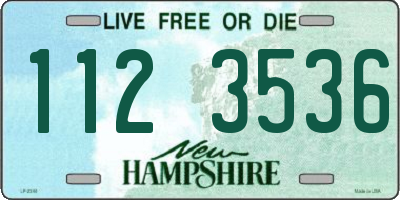 NH license plate 1123536