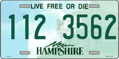 NH license plate 1123562