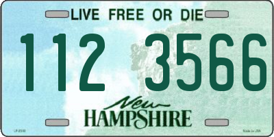 NH license plate 1123566