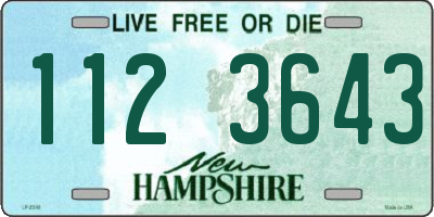 NH license plate 1123643