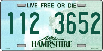NH license plate 1123652