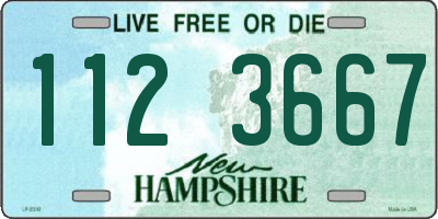NH license plate 1123667