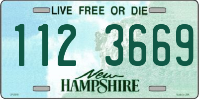 NH license plate 1123669