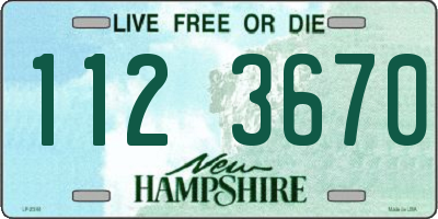 NH license plate 1123670