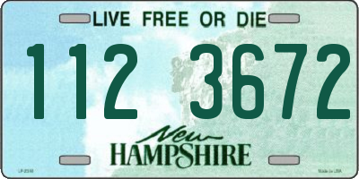 NH license plate 1123672