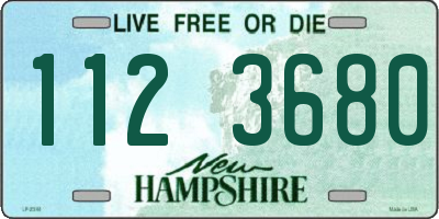 NH license plate 1123680