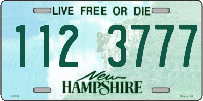 NH license plate 1123777