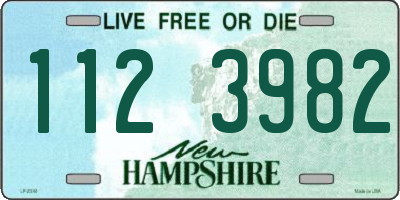 NH license plate 1123982