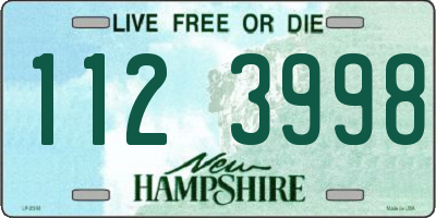 NH license plate 1123998