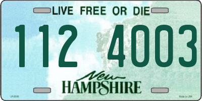 NH license plate 1124003