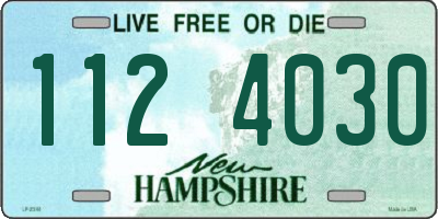 NH license plate 1124030