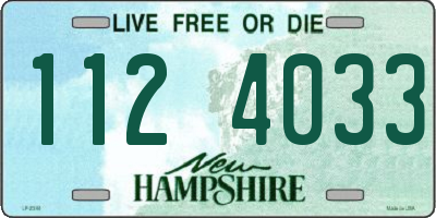 NH license plate 1124033