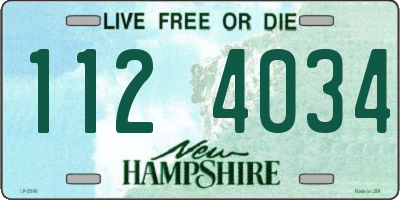 NH license plate 1124034