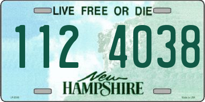 NH license plate 1124038