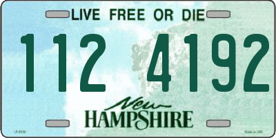 NH license plate 1124192