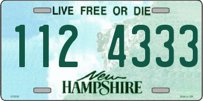 NH license plate 1124333