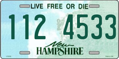 NH license plate 1124533