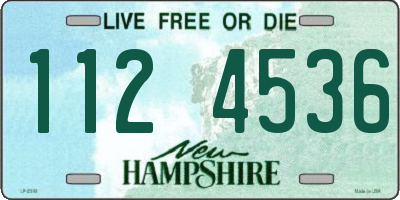 NH license plate 1124536