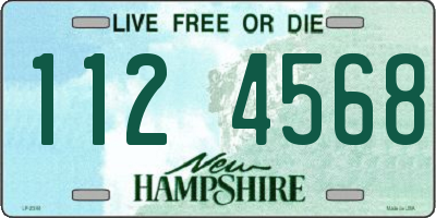 NH license plate 1124568