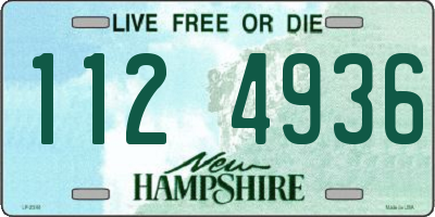 NH license plate 1124936