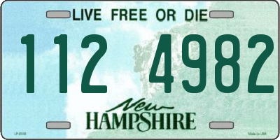 NH license plate 1124982