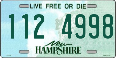 NH license plate 1124998