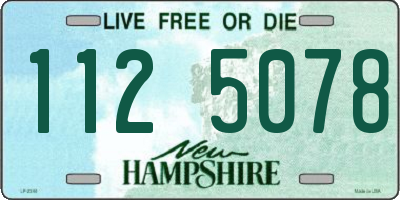 NH license plate 1125078