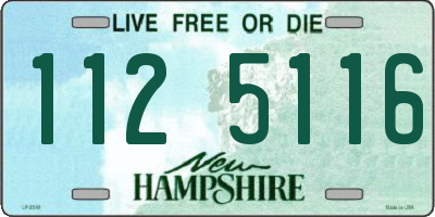 NH license plate 1125116