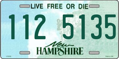 NH license plate 1125135