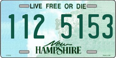 NH license plate 1125153