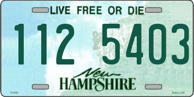 NH license plate 1125403