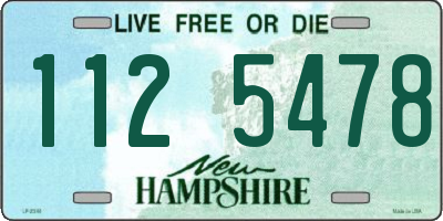 NH license plate 1125478