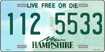 NH license plate 1125533