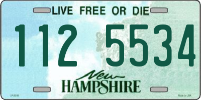 NH license plate 1125534