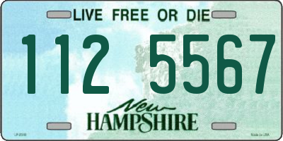 NH license plate 1125567