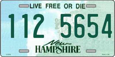 NH license plate 1125654