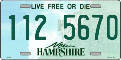 NH license plate 1125670