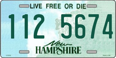 NH license plate 1125674