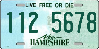 NH license plate 1125678