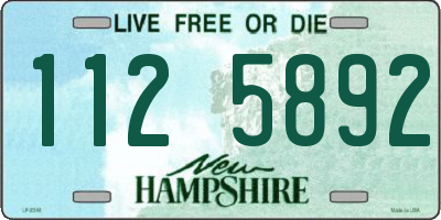 NH license plate 1125892